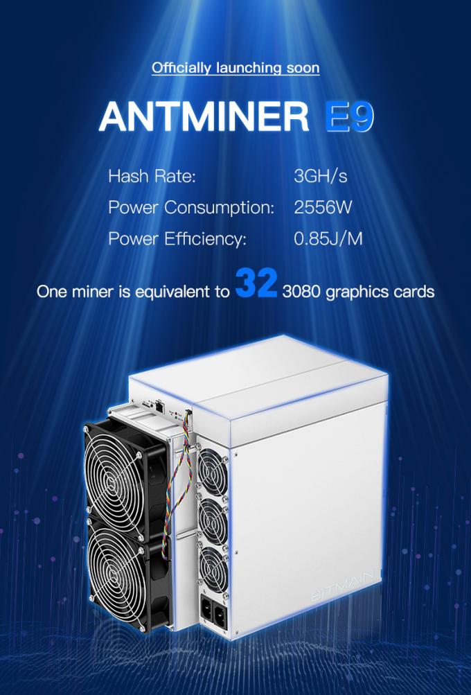 Dispositivo 0 de la explotación minera de la FCC 2556W 12V Antminer E9 3Gh Bitmain EtHash ASIC