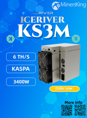 Iceriver KS3M 6T 3200W máquina de minería KAS con conexión de red Ethernet