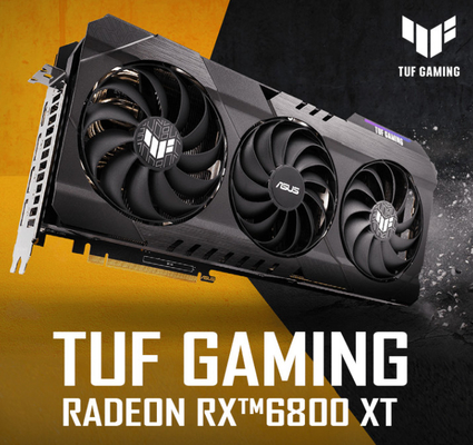 La explotación minera de la tarjeta gráfica de Rx 6800xt del alto rendimiento apareja la tarjeta gráfica mordida 16gb 256