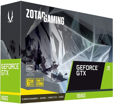 tarjeta gráfica de GeForce GTX 1660 6GB GDDR5 del juego de Rig Graphics Card ZOTAC de la explotación minera 192Bit