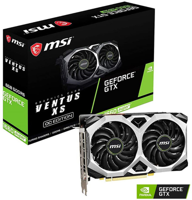 Tarjeta gráfica estupenda de los 1660s DVI de la tarjeta gráfica de GeForce GTX 1660 del juego de MSI